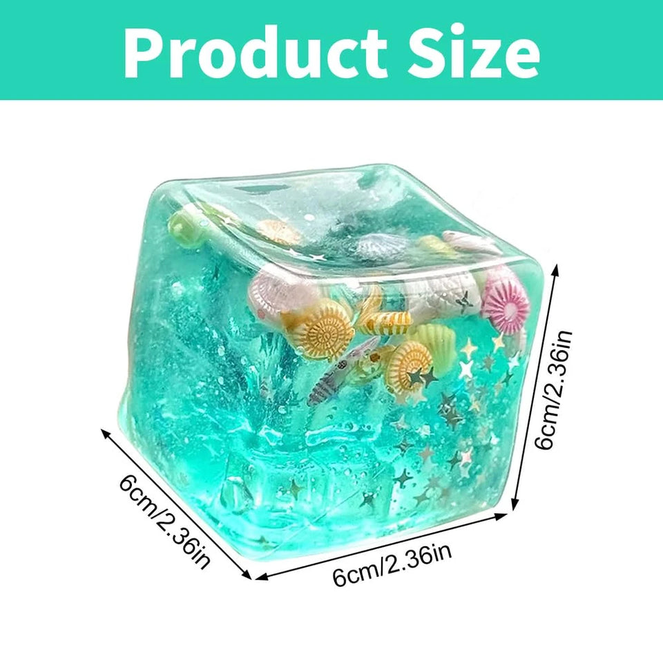 1 Cube Slow Rebound Squishy Toy, Cube Stress Relief Ball, Soft Slow Rebound Sensory Toy, Cube Shell-Shaped Squishy Toy, Elastic Fingertip Toy, Squeeze Ball Hand Toy
