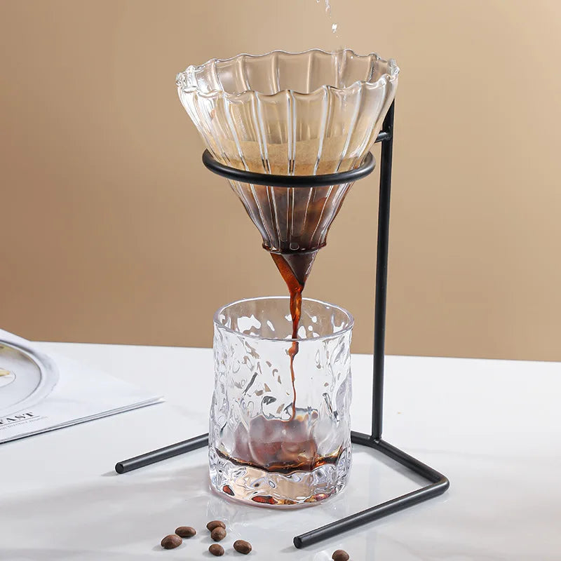 Coffee Hand Brewing Rack V-shaped Drip Filter Cup Holder Metal Coffee Stand Multi-purpose Coffee Filter Cup Holder