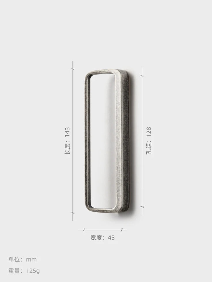 Goo-Ki Brushed Brass Cabinet Handle Antique Three-dimensional Finger Pulls Wardrobe Drawer Long Handle Nickel Drawer Pulls