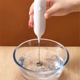 Handheld Egg Beater Battery Powered Cappuccino Frother Mixer Mini Electric Milk Foamer Blender Wireless Coffee Whisk Mixer