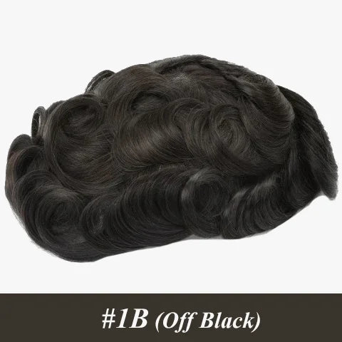 New Australia--Male Hair Prosthesis Toupee Men Lace and PU Breathable Men's Wig For Men Natural Hairline 6" Men's Hair System
