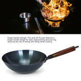 Traditional Chinese iron cooking pot/Iron pan/Round bottom with non-stick surface/Single handle/For household and commercial use