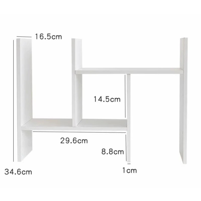 Ins Kawaii Desktop Storage Rack Bookshelf DIY Desk Holder Office Desk Organizer Student Combination Cabinet Storage Display Rack