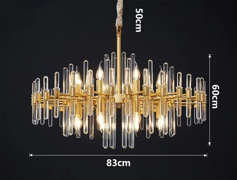Modern restaurant luxurious smart crystal chandelier Gold round Living room interior decoration salon restaurant chandelier