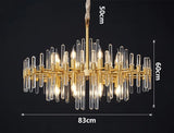 Modern restaurant luxurious smart crystal chandelier Gold round Living room interior decoration salon restaurant chandelier