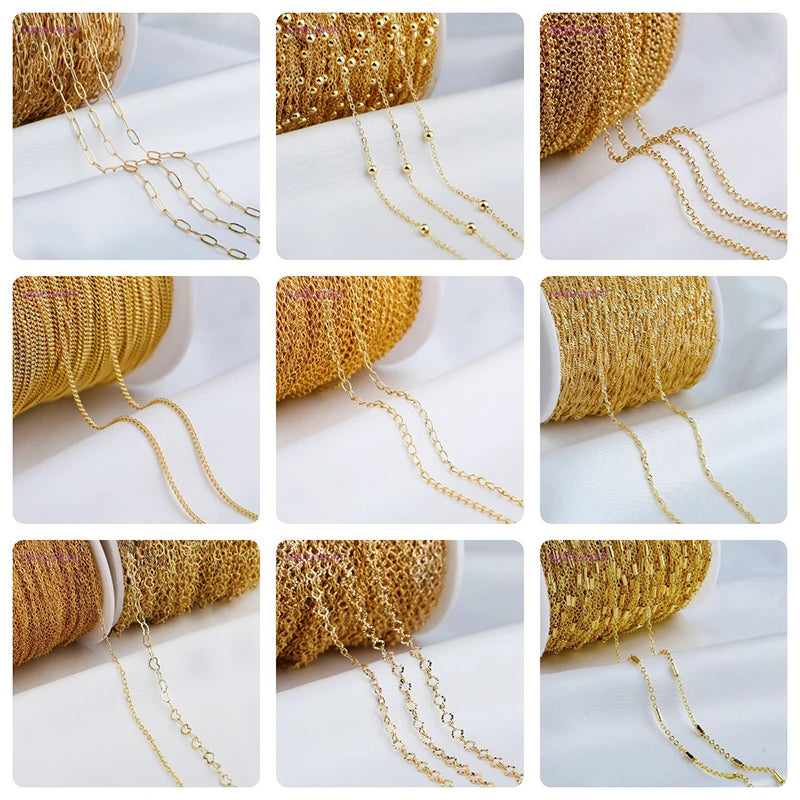 18k Gold Plated Spacer Beads For Bracelet Making,Separators For Beads,Jewelry Fittings,DIY Jewellery Making Supplies Wholesale