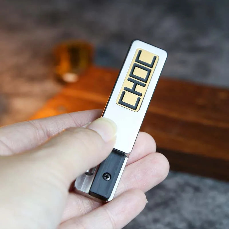 Chocolate EDC Fingertip Straight Push Metal Push Cards Decompression Desktop Toy Gift Office Desk Toys Stress Relief Toys