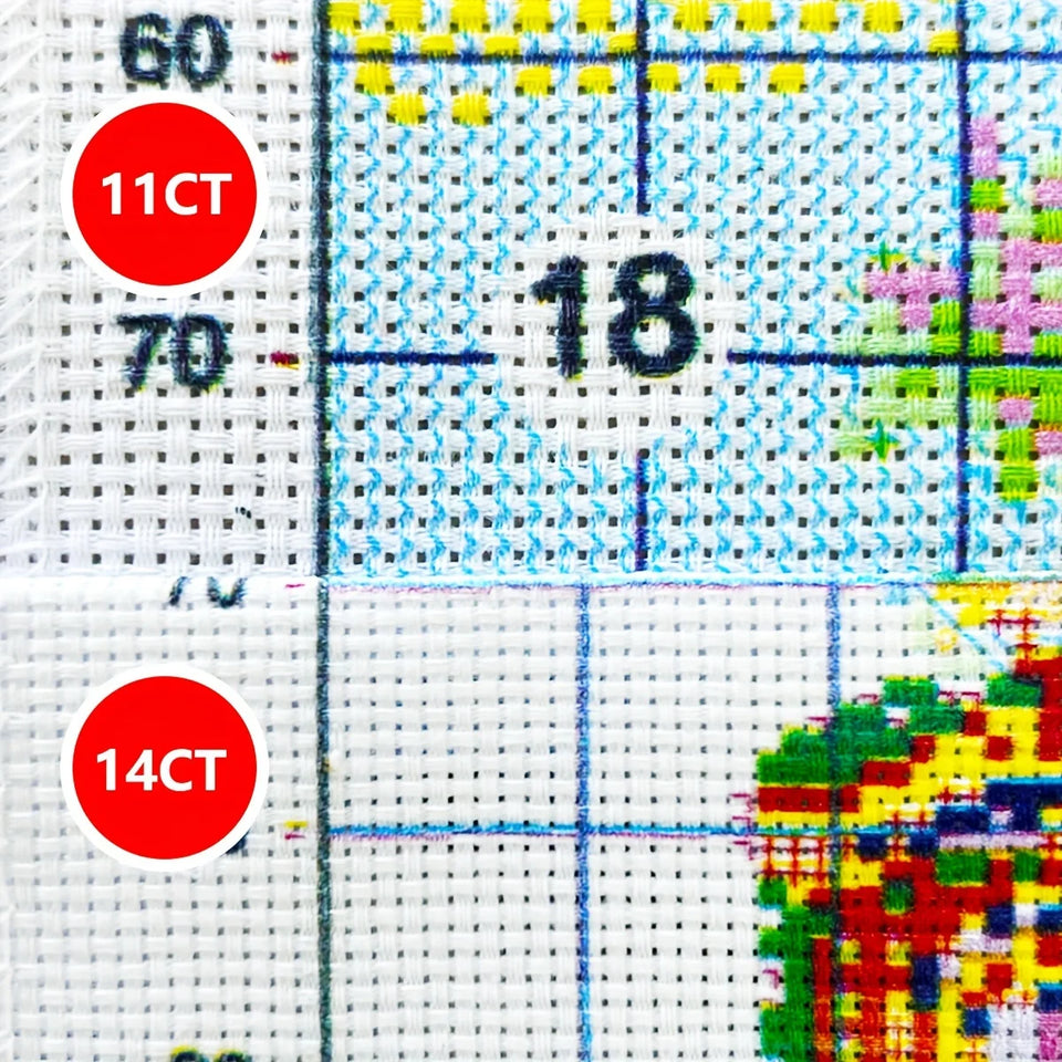1pc 40X40CM/15.74inch Coffee shop cross stitch Kit DIY kit 11CT/14CT Eco-cotton Thread Hanging Painting Wall decoration