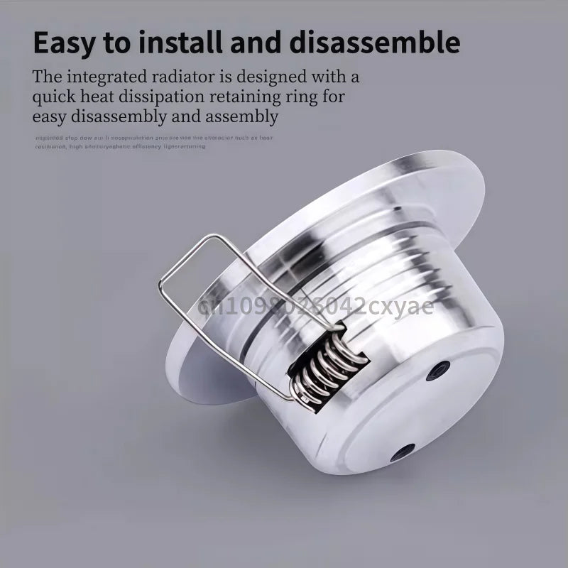 5pcs/lot dimmable mini COB downlights, 3W spotlights, LED recessed ceiling lights, AC85-265V household and commercial lighting