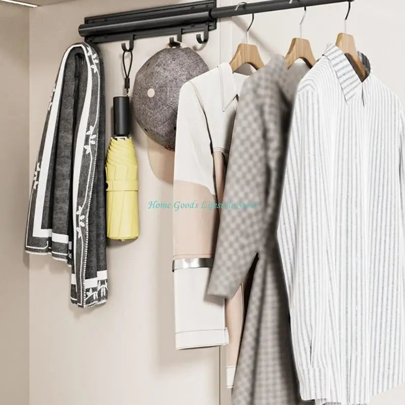 E74E Efficient Space Saving Pull Out Closet Organizers for Organized Storage of Clothes and Shoes