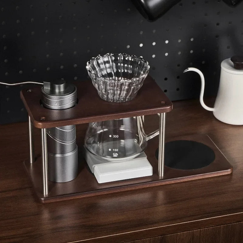 Hand-brewed Coffee Stand Detachable Camping Solid Wood Portable Coffee Brewing Tool Storage Rack Espresso Coffee Accessories