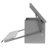 Treadle Chicken Feeder with Weatherproof Lid Rat Proof Chicken Feeder Metal Chicken Feeder for Chickens Ducks and Geese