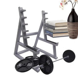 Creative Barbell Rack Pen Holder With Barbells And Weights Desk Pen Organizer Mini Squat Rack Ornaments Stationery Storage Rack