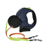 3M Dual Puppy Leash Automatic Small Dog Rope for 2 Dog Leash Multifunctional Strong Nylon Pet Rope with Night Light Bag Storage