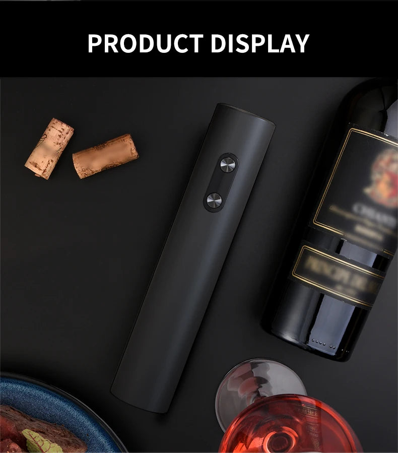 Electric Wine Opener Set Automatic Corkscrew with Aerator Pourer and Foil Cutter for Kitchen Bar Party Gifts