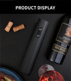 Electric Wine Opener Set Automatic Corkscrew with Aerator Pourer and Foil Cutter for Kitchen Bar Party Gifts