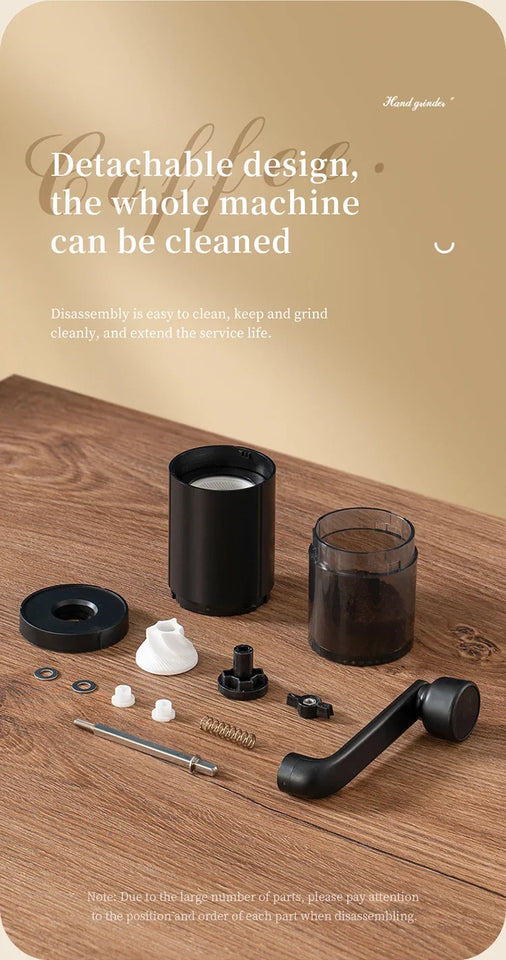 Manual Coffee Grinder Machine Grinding Home Outdoors Travel Hand Crank Portable Coffee Grinder Adjustable Bean Grinder withbrush