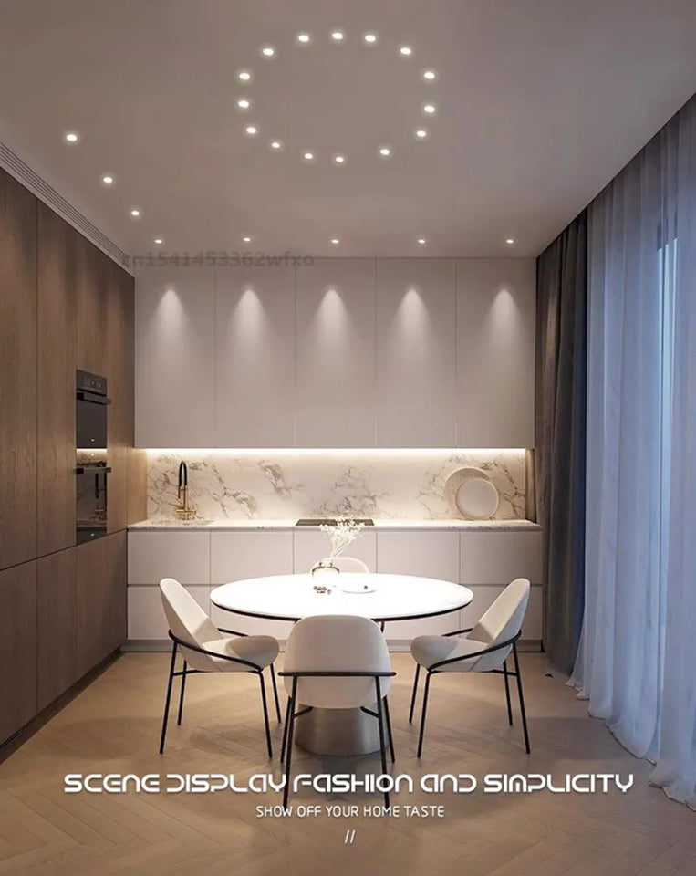 5pcs/lot dimmable mini COB downlights, 3W spotlights, LED recessed ceiling lights, AC85-265V household and commercial lighting