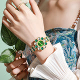 Luxury Rhinestone Women Watches Flower Dial Bracelet Quartz  Wristwatch for Ladies Clock Reloj Mujer