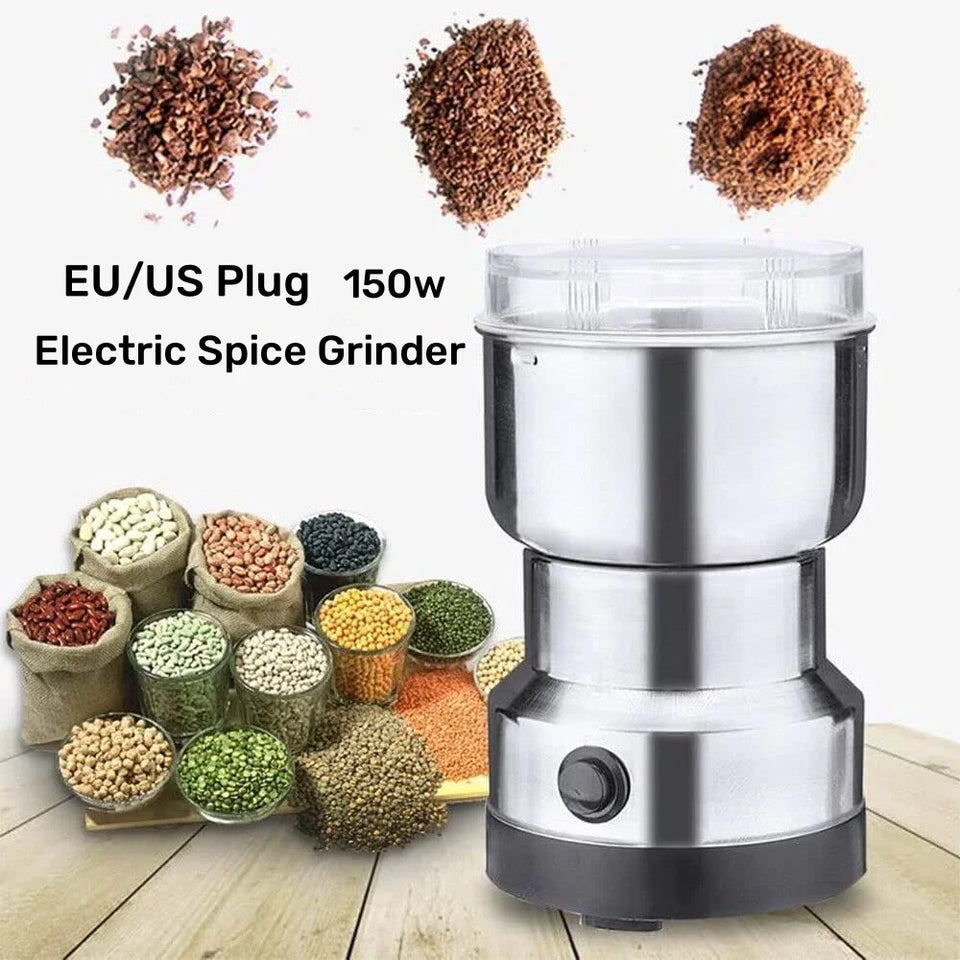 Multipurpose Electric Coffee Bean Grinder, Stainless Steel Milling Machine for Seeds, Spices, Nuts, Portable Ultrafine Grinder