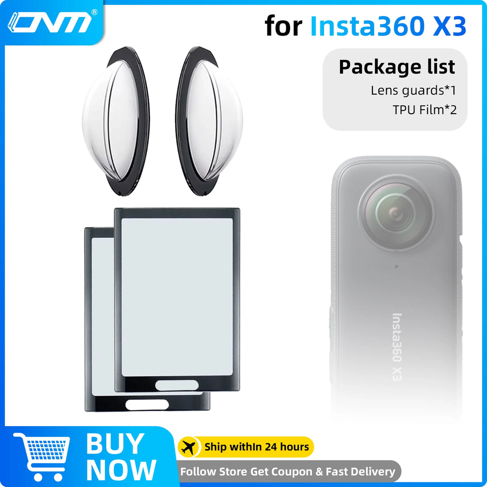 Accessories Set for Insta360 X3 X4 X5 Lens Guard Screen Protector Storage Bag Silicone Case Lens Cap Protective Frame Insta 360