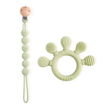 1PC Baby Silicone Teether Toys BPA Free Silicone Finger Ring Pacifier Chain Soothing Teething Toys For Newborn Teething Gifts