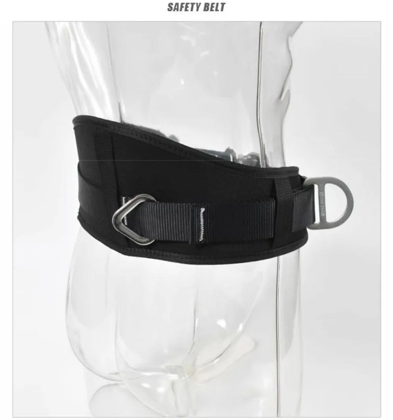 High-altitude Work Safety Harness Single Waist Safety Belt with Safe Rope Hook Outdoor Climbing Training Protective Equipment