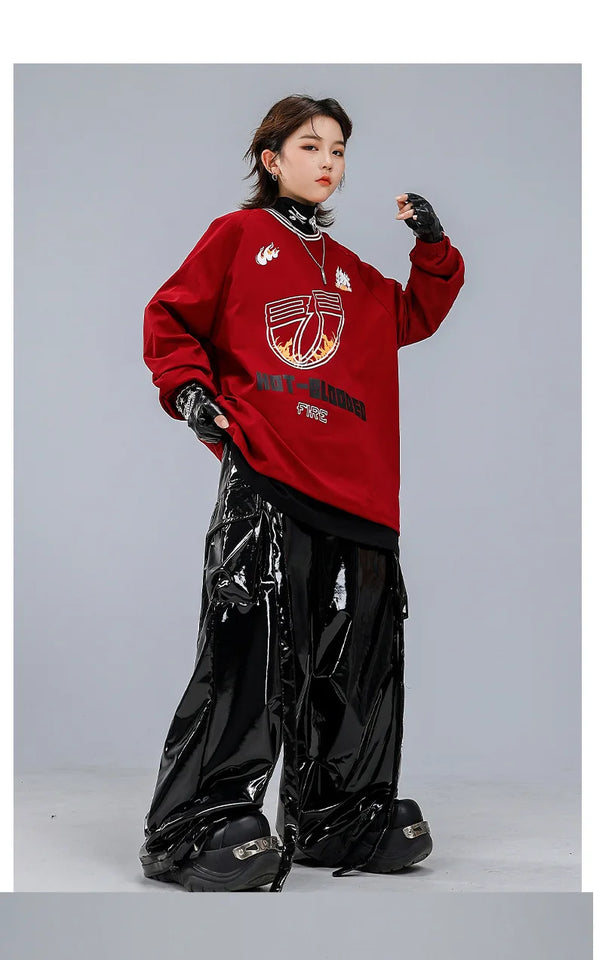 Boys Hip Hop Sweatshirt Shiny Vest Street Dance Cargo Pants Girls K-pop Clothes Set Kid Hip Hop Jazz Costume Children Streetwear