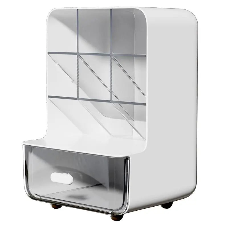 Angle Insertion Desk Pen Holder, Desktop Storage Box for Office Supplies & Cosmetics, Multifunctional Organizer Rack