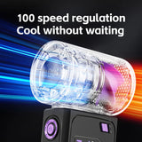 2025 New High Speed Turbo Small Air Cannon Electric Fan Portable Digital Display Handheld Fan USB Charging Fan Outdoor Mini Fan