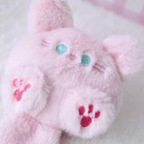 Kawaii Plush Brooch Coffee Cat Plush Keychain Soft Stuffed Cute Cat Plush Doll Colorful Ins Animal Plush Key Chain Kid Girls