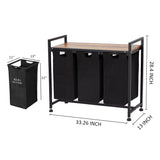Laundry Hamper, Laundry Basket Organizer Laundry Sorter 2 Section with Removable Laundry Bag and Top Shelf, Dirty Clothes Hamper