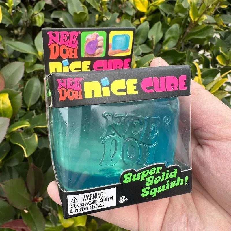 Nice Cube Stress Relief Toy | Super Solid Squish Sensory Fidget | Slow Rising Ice Cube Anxiety Relief