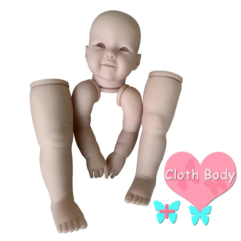 DIY Blank Doll Kit 30inch Huge Baby Reborn Toddler Madeleine with Body and Eyes Full Set Unfinished Doll Parts