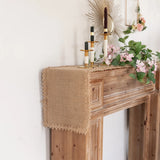 Natural Burlap Table Runner Farmhouse Jute Fabric Kitchen Coffee Tablecloths for Wedding Aisle Carpet Garden Outdoor Decorations
