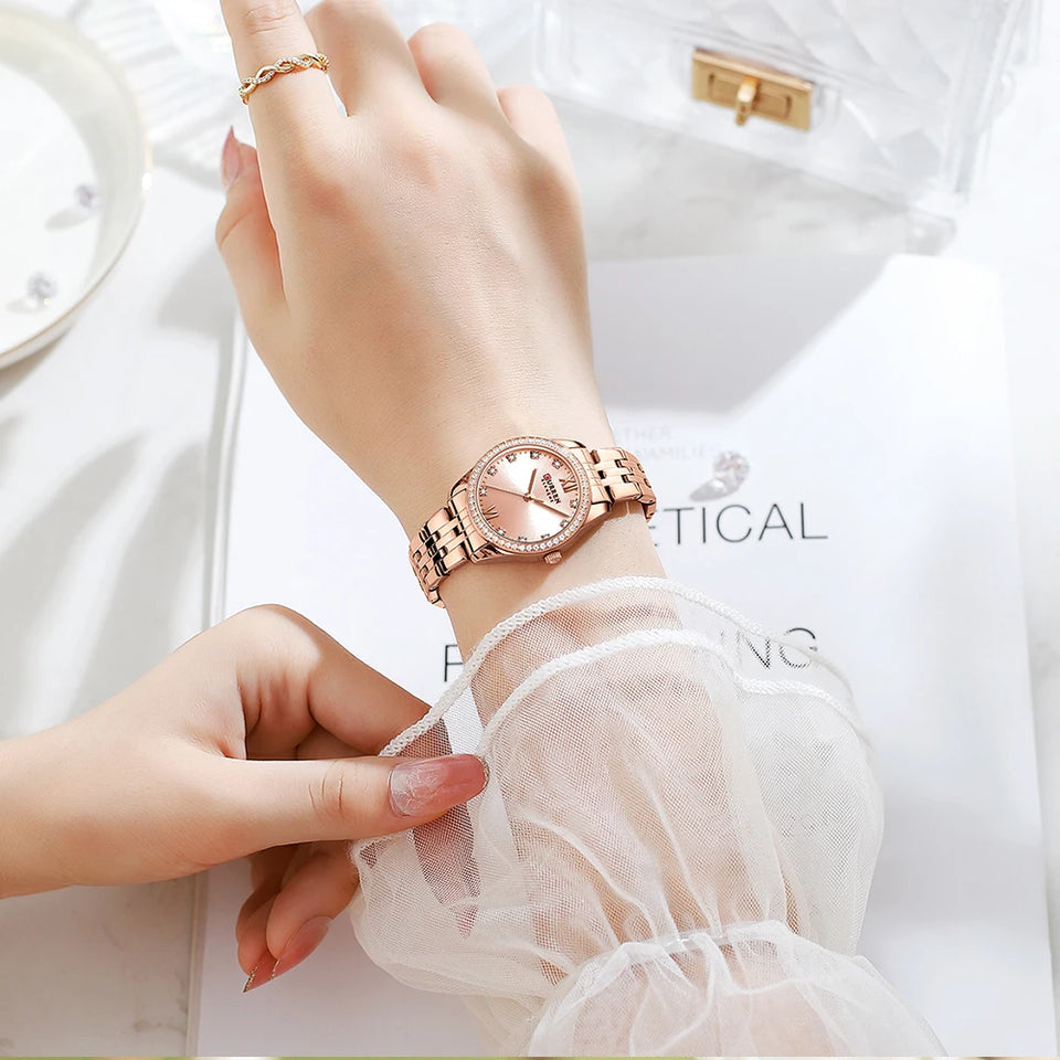 New stock! ! Women Bracelet Watches Steel belt Love Steel belt Rhinestone Quartz Wrist Watch Luxury Fashion Watch for women