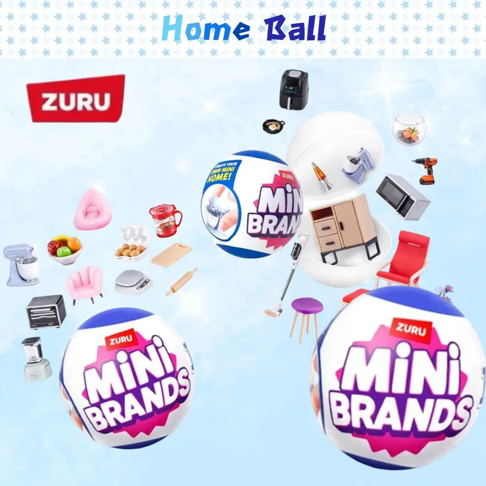 ZURU Mini Brands Home Ball Furniture Pretend Play Set Original Home Themed Collectibles Mini Home for Birthday Gifts