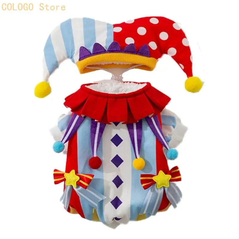 Dog Winter Apparel Clown Clothes Indoor Outdoor Use Clothes Sweatshirt Outfit Winter Apparel Walking Camping D0LD