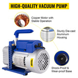 SIHAO 4.8CFM 1/3HP Refrigeration Vacuum Pump Air Conditioning for Automobile Vacuum Evacuation Car Refrigeration Repair Tools
