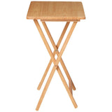 Indoor Folding TV Tray Table Portable Lightweight Solid Rubberwood Space Saving Easy Storage No Assembly Required Compact Design