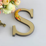 10CM 26 English Letters Wall Sticker 3D Mirror Acrylic Gold Wall Sticker Decals Self-Adhesive Home Party Decor Wall Art Mural