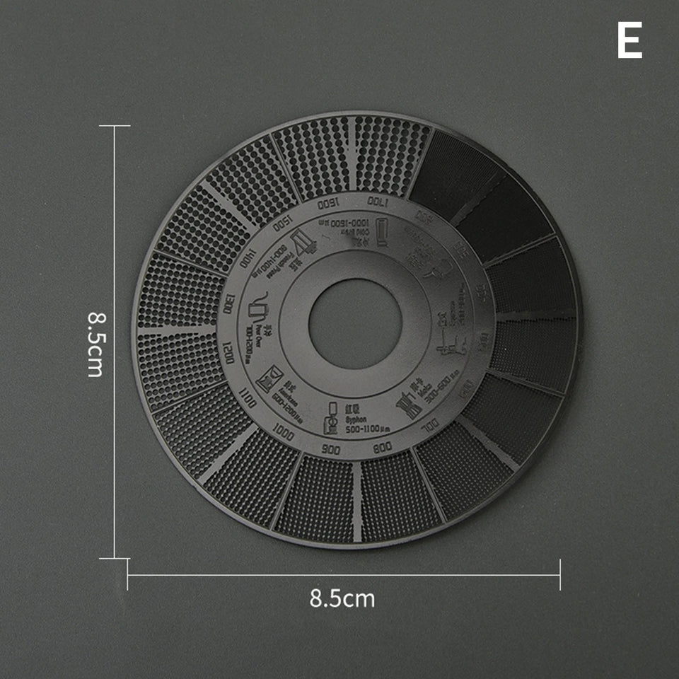 Coffee Powder Grinding Thickness Reference Comparison Card Grinder Grinding Powder Thickness Comparison Scale Coffee Accessories