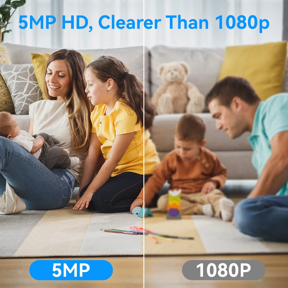 5MP HD Wifi Security Camera Mini Indoor Home Surveillance Camera Night Vision Two Ways Audio Human Detection O-KAM APP 5G IP CAM