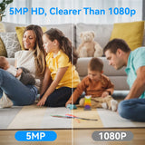 5MP HD Wifi Security Camera Mini Indoor Home Surveillance Camera Night Vision Two Ways Audio Human Detection O-KAM APP 5G IP CAM