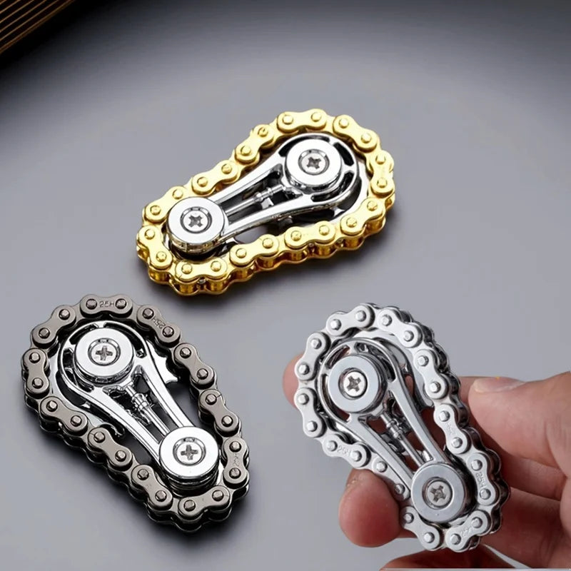 New EDC Sprockets Flywheel Gyro - Antistress Anxiety Metal Bike Chains Fingertip Spinner Fidget Toys For Adult
