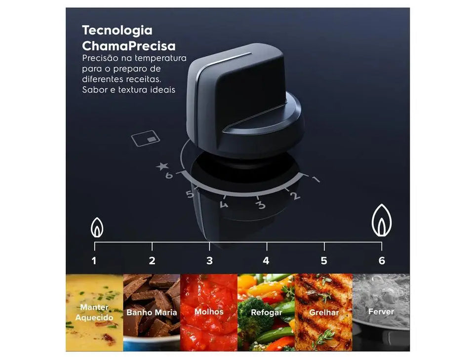 Cooktop 4 Black Electrolux Gas Bocas Experience KE4GC - Bivolt
