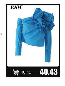 [EAM] Black Irregular Knot Sweatshirt New Stand Collar Long Sleeve Women Big Size Fashion Tide Spring Autumn 2026 1DJ1848