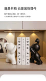 1 pair desk organizer Creative Rabbit Bookend Ceramic Ornament Desktop book holder Cute Gift simple nordic style book organizer