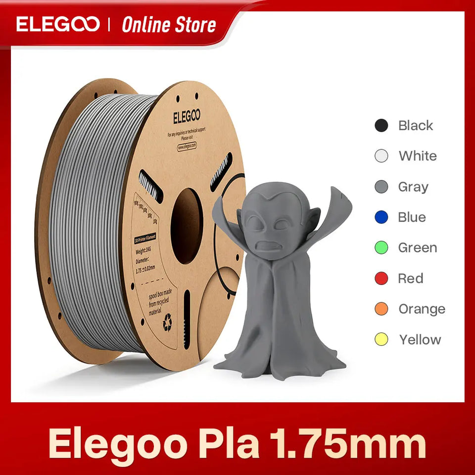 ELEGOO PLA Filament 10KG 1.75mm Plastic 3D PLA for 3D Printer Filament for FDM 3D Printer Elegoo