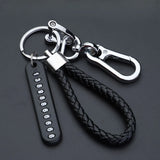 Mobile Phone Number Plate Woven Rope Car Key Anti-loss Phone DIY Pendant Men's and Women's 8-shaped Key Chain Key Chain